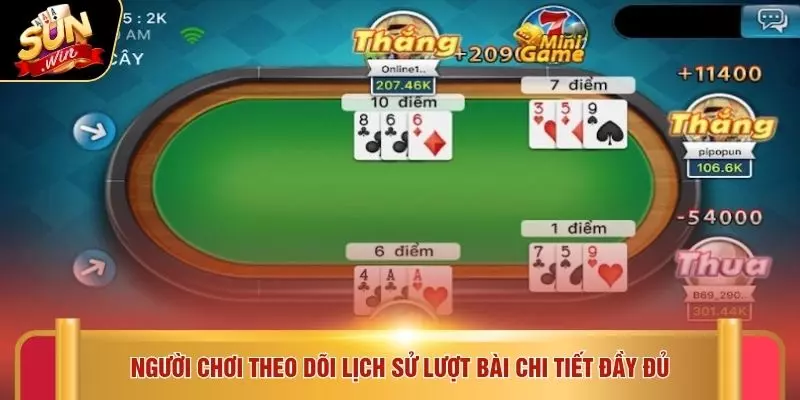 Game Bài Xì Dách - Thưởng Hấp Dẫn Nhận Lên Đến 100 Triệu 3 Người chơi theo dõi lịch sử lượt bài chi tiết đầy đủ