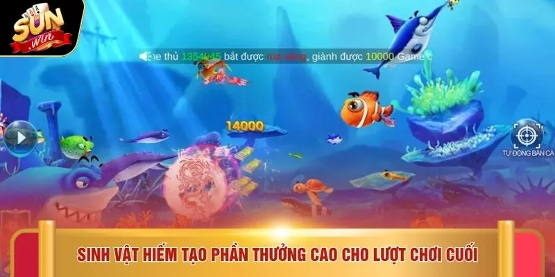 Bắn Cá Vàng - Trải Nghiệm Giải Trí 5 Sao Cùng SUNWIN 3 Sinh vật hiếm tạo phần thưởng cao cho lượt chơi cuối